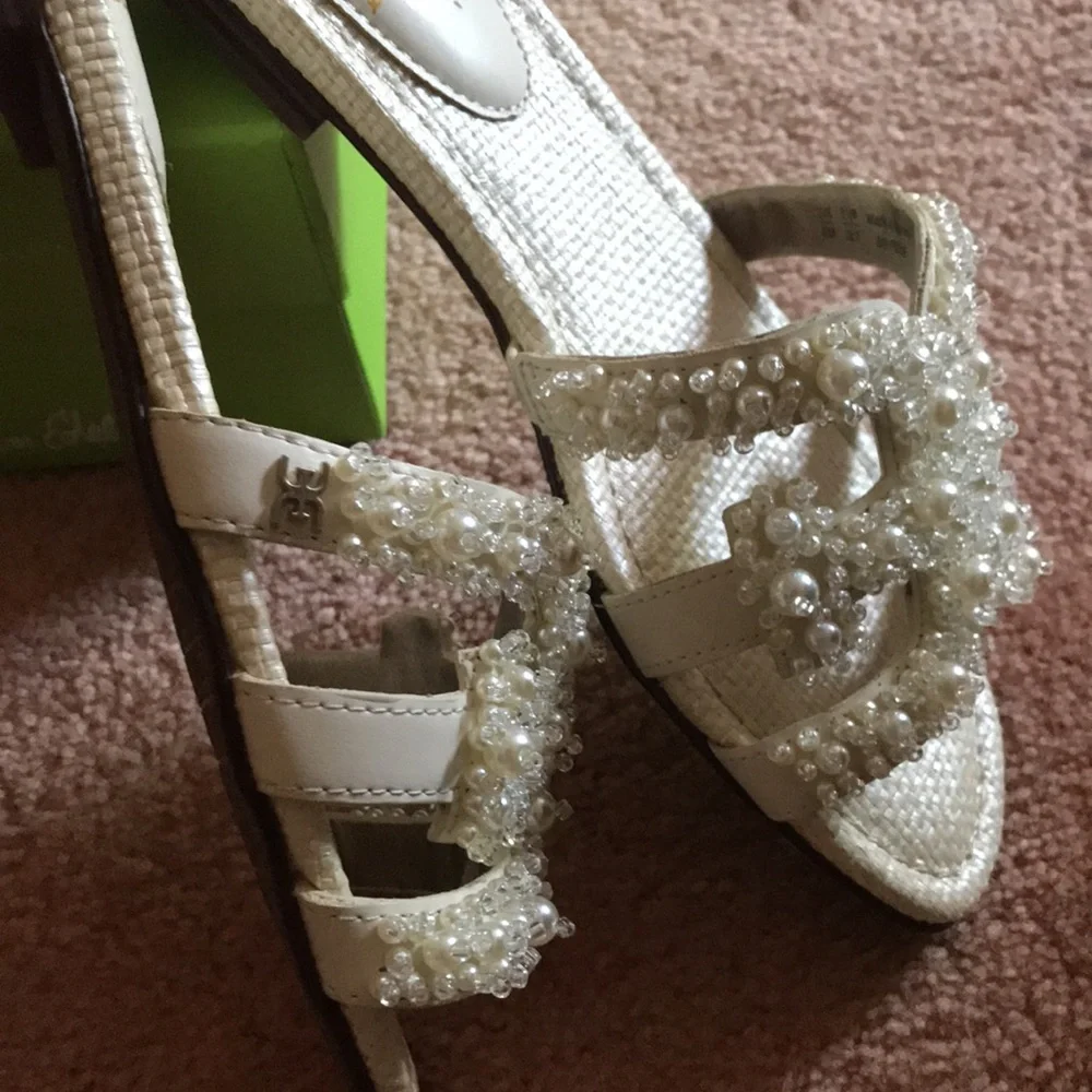 Sam Edelman beautiful flats with bead and pearls - Picture 13 of 15